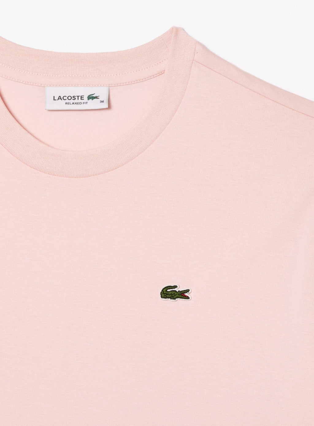 LACOSTE WOMEN Relaxed Fit Soft Cotton T-shirt Light Pink