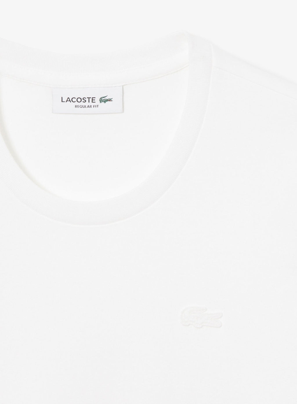 LACOSTE WOMEN Soft Cotton Three Quarter Sleeve T-shirt White