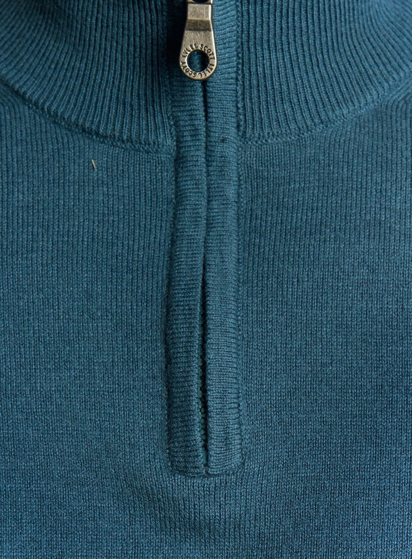 LYLE & SCOTT Cotton Merino Quarter Zip Jumper Deep Water