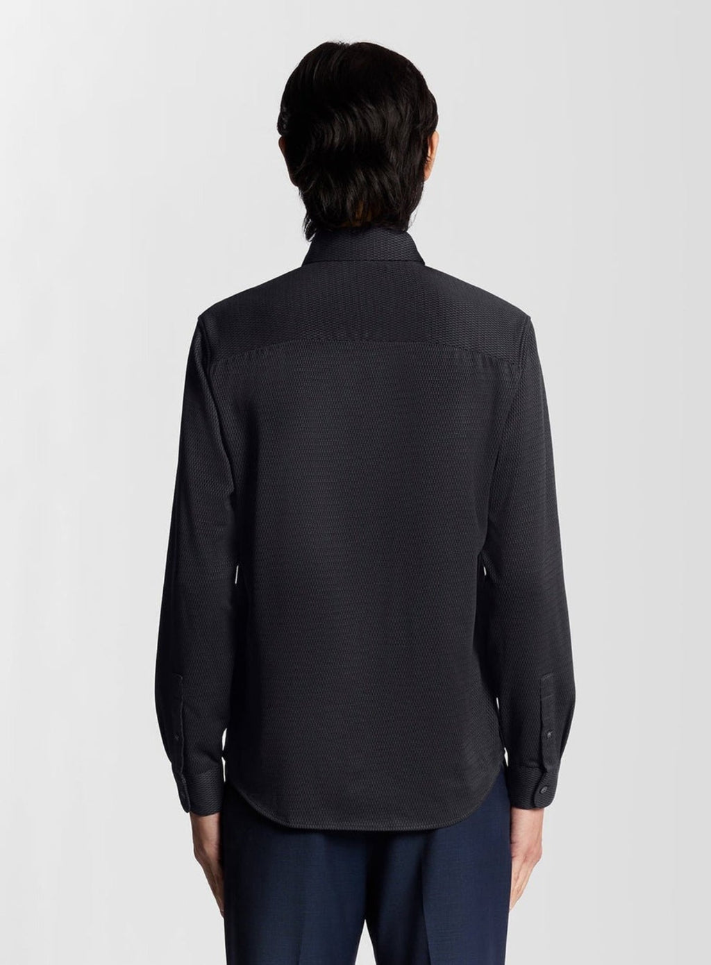 LYLE & SCOTT Jacquard Interlock Shirt Deep Navy