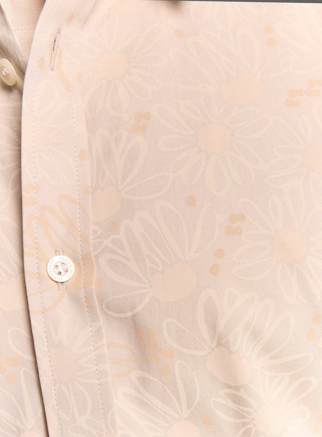 LYLE & SCOTT Floral Printed Shirt Lead Beige