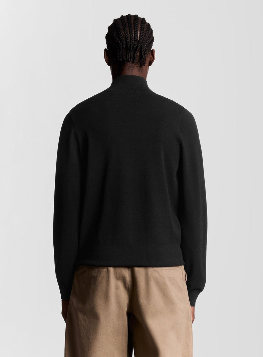 LYLE & SCOTT Mesh Logo Knitted Track Jacket Jet Black