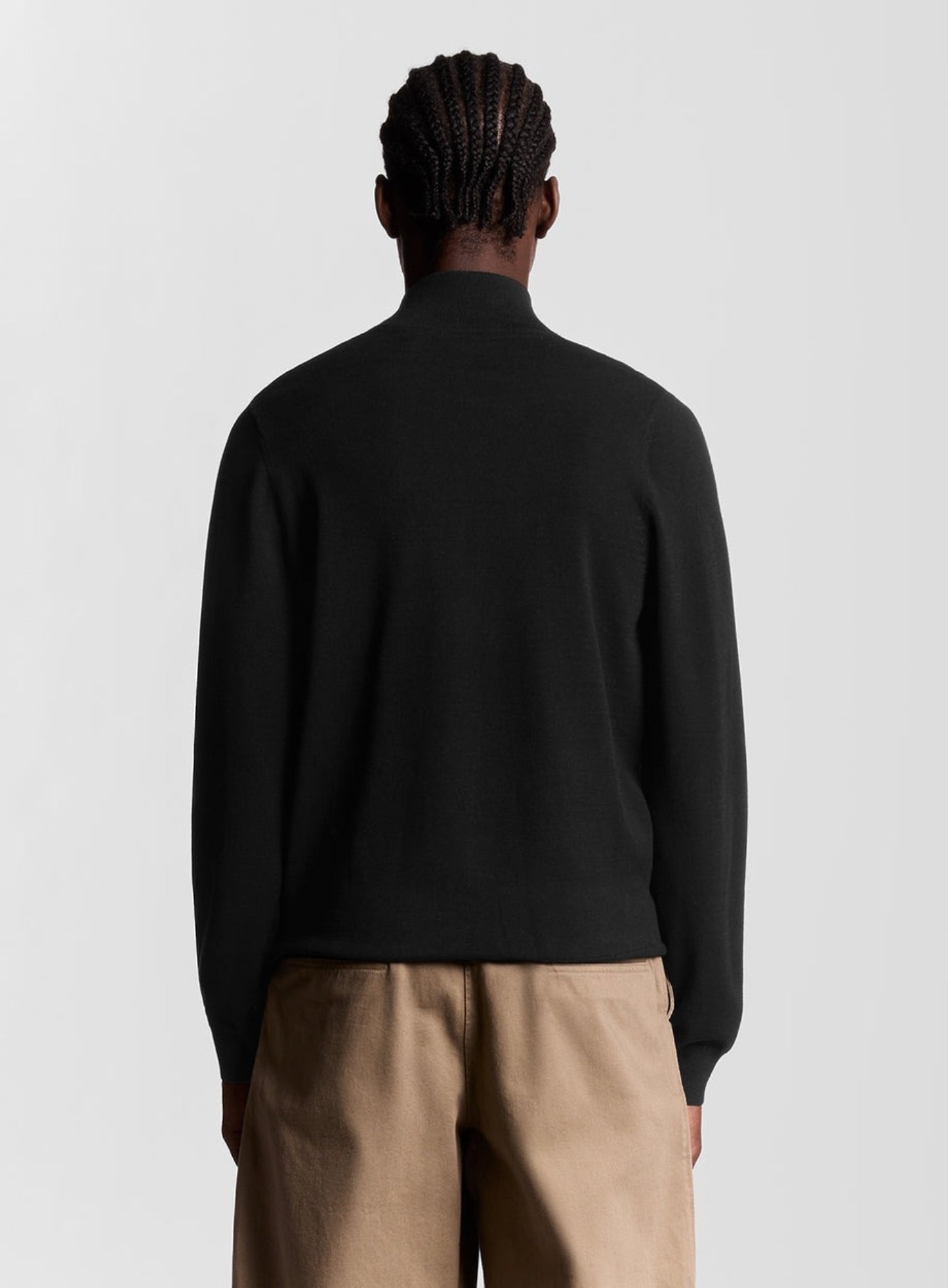 LYLE & SCOTT Mesh Logo Knitted Track Jacket Jet Black