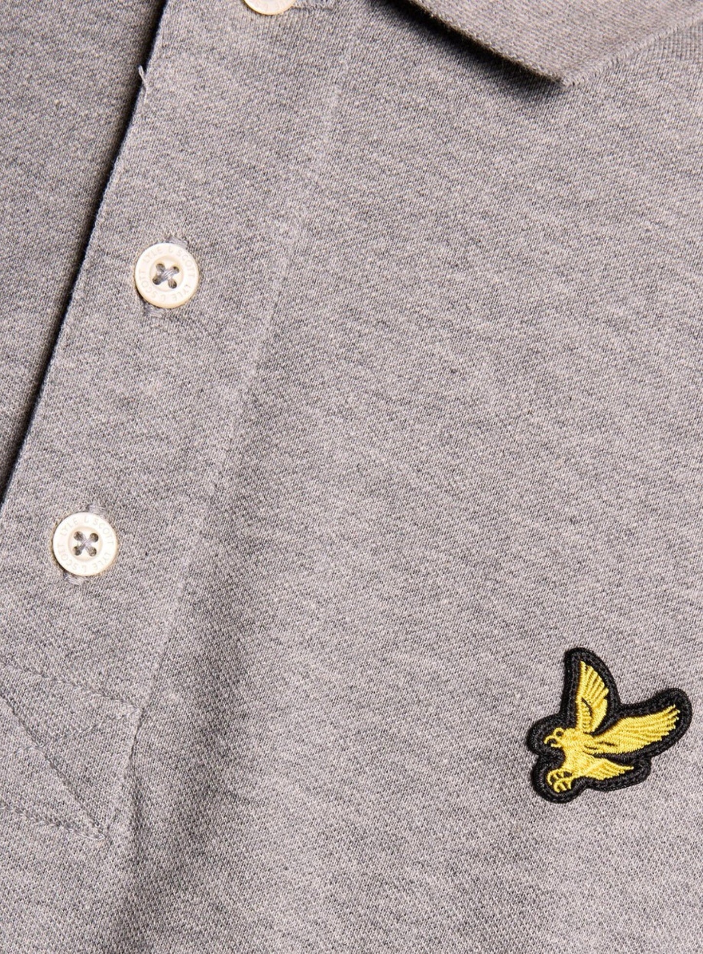 LYLE & SCOTT Plain Polo Shirt Gull Grey