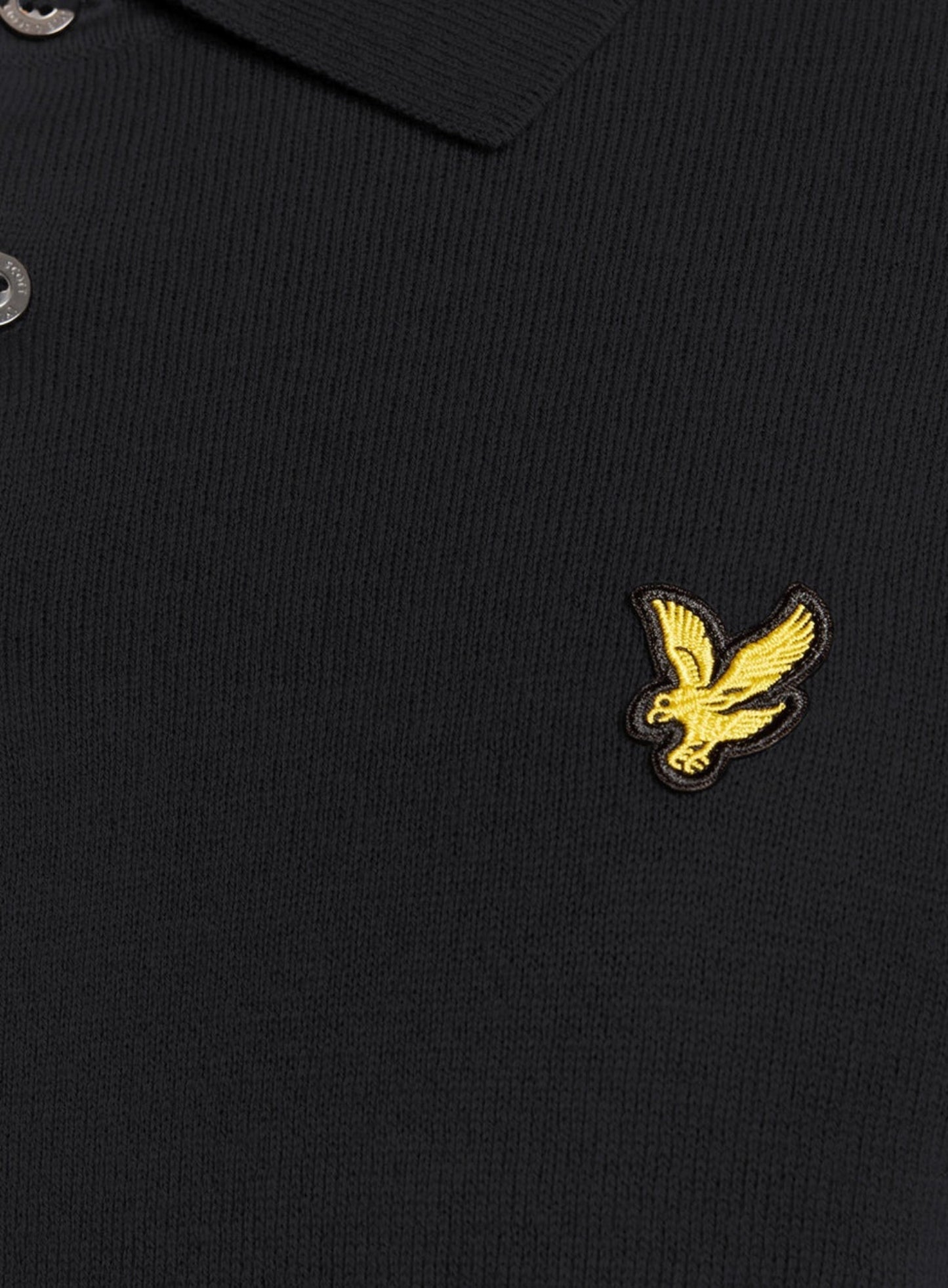 LYLE & SCOTT Cotton Merino Long Sleeve Knitted Polo Dark Navy