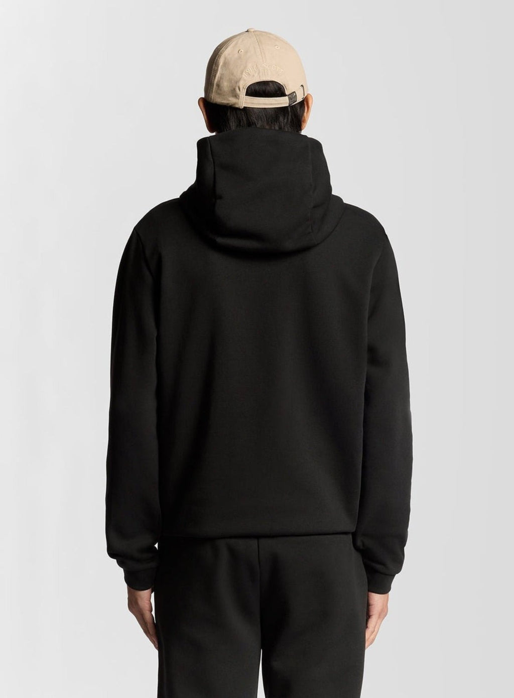 LYLE & SCOTT Logo Brushback Pullover Hoodie Jet Black