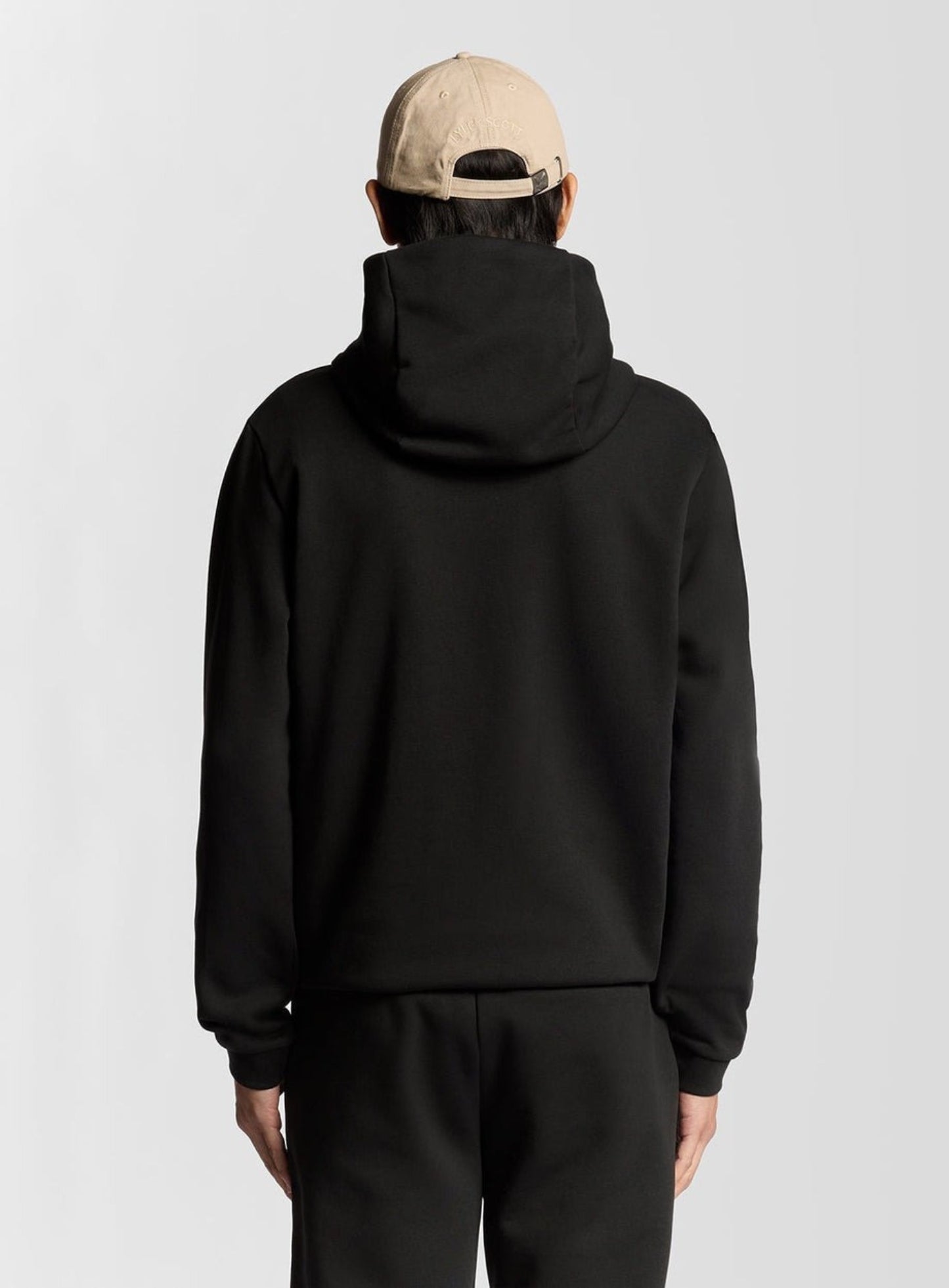LYLE & SCOTT Logo Brushback Pullover Hoodie Jet Black