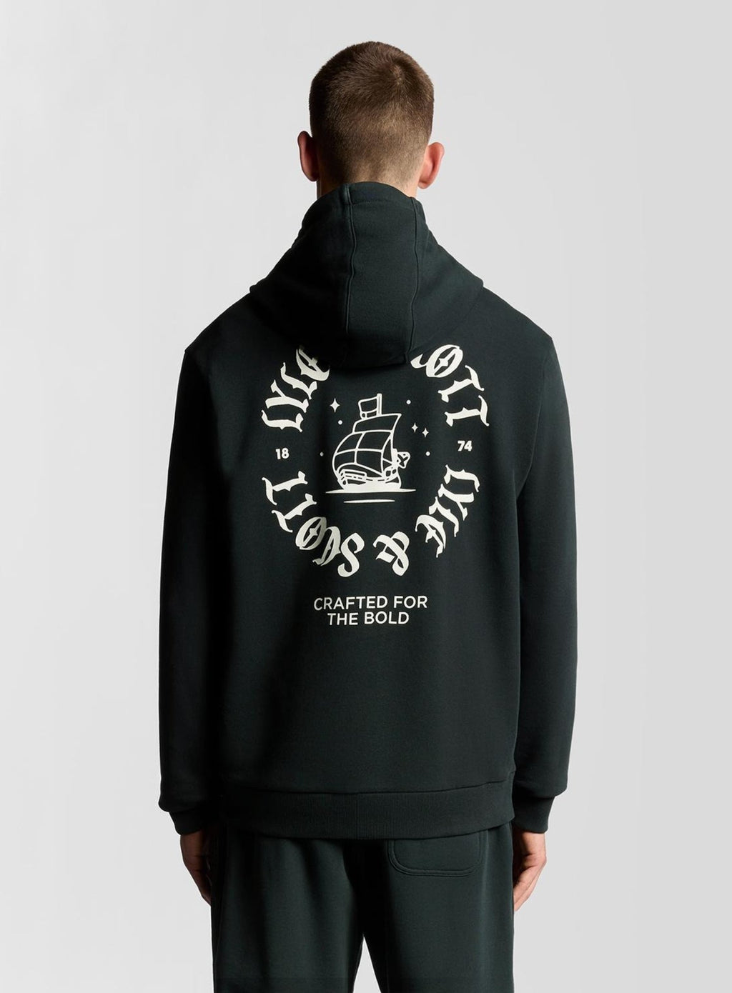 LYLE & SCOTT Ship Insignia Graphic Hoodie Dark Navy