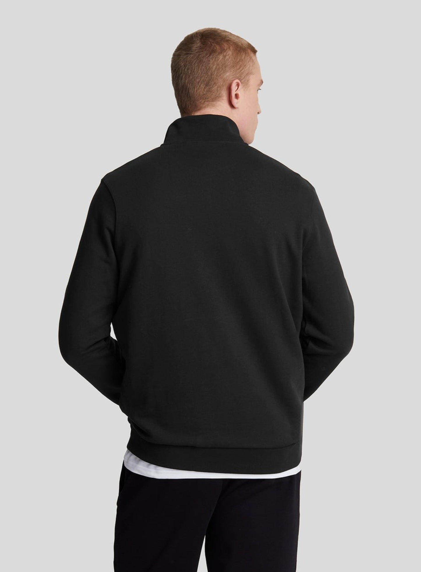 LYLE & SCOTT Loopback Quarter Zip Sweat Jet Black