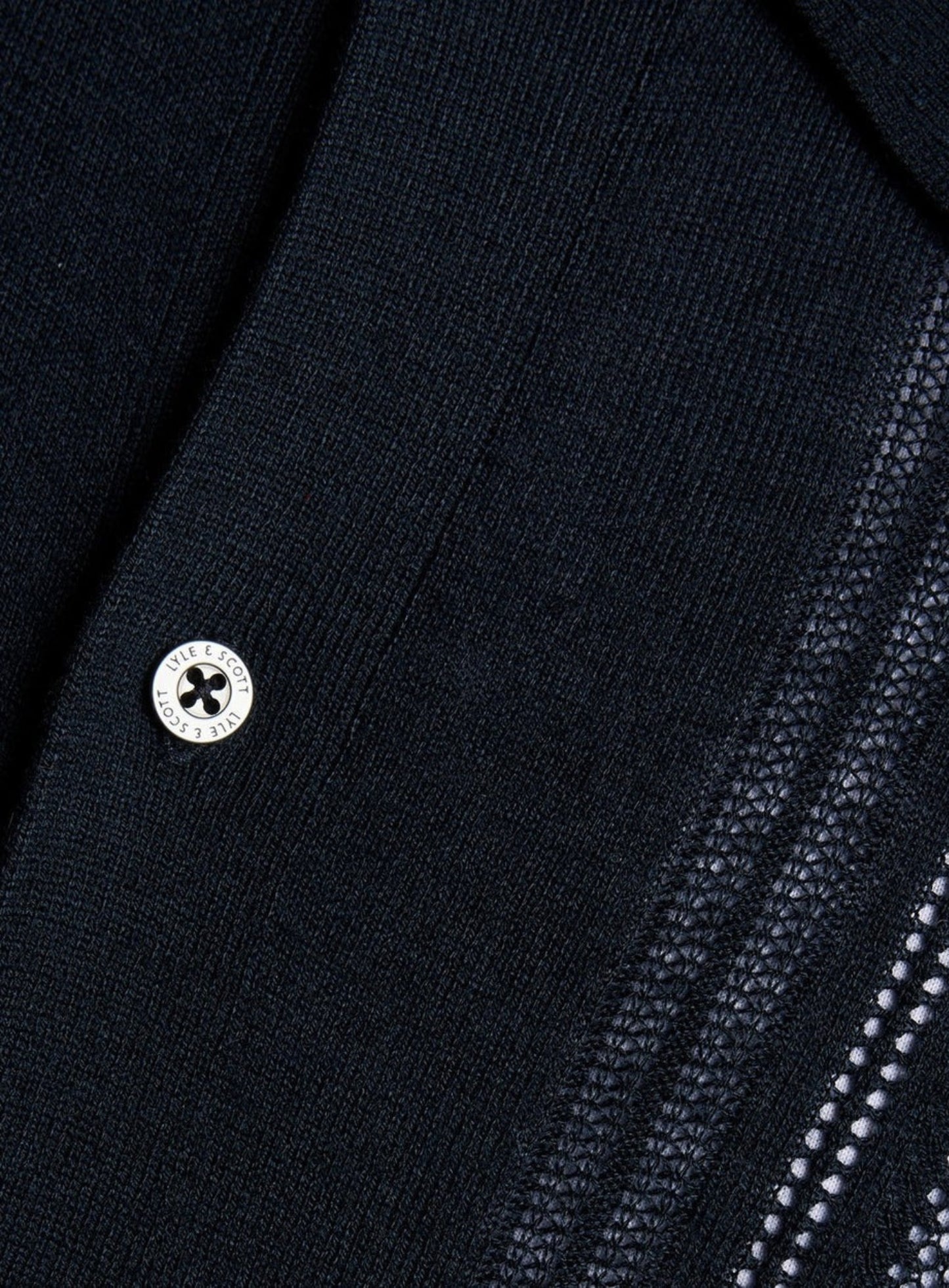 LYLE & SCOTT Cable Knitted Shirt Carbon