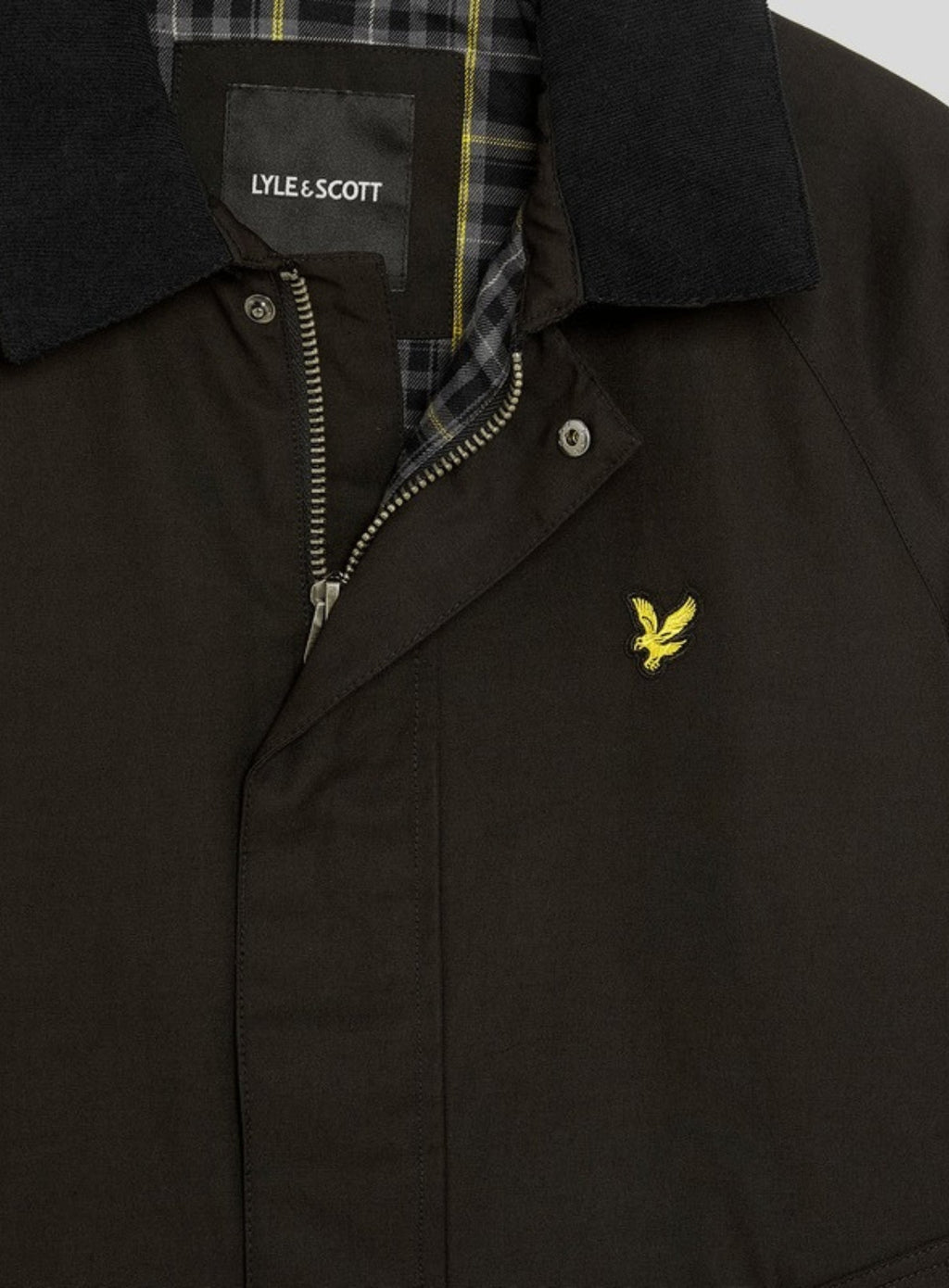 LYLE & SCOTT Tartan Lined Hunting Jacket Jet Black