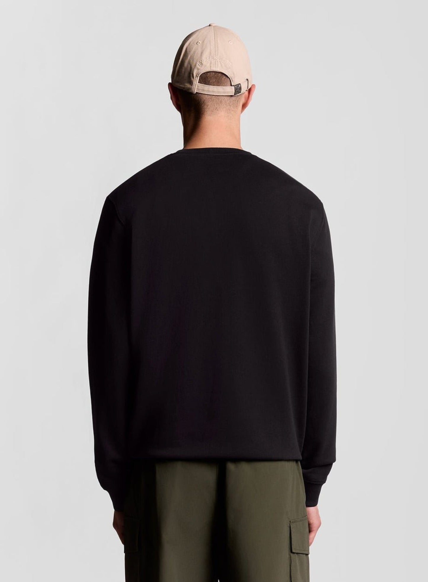 LYLE & SCOTT Cotton Crew Neck Sweatshirt Jet Black