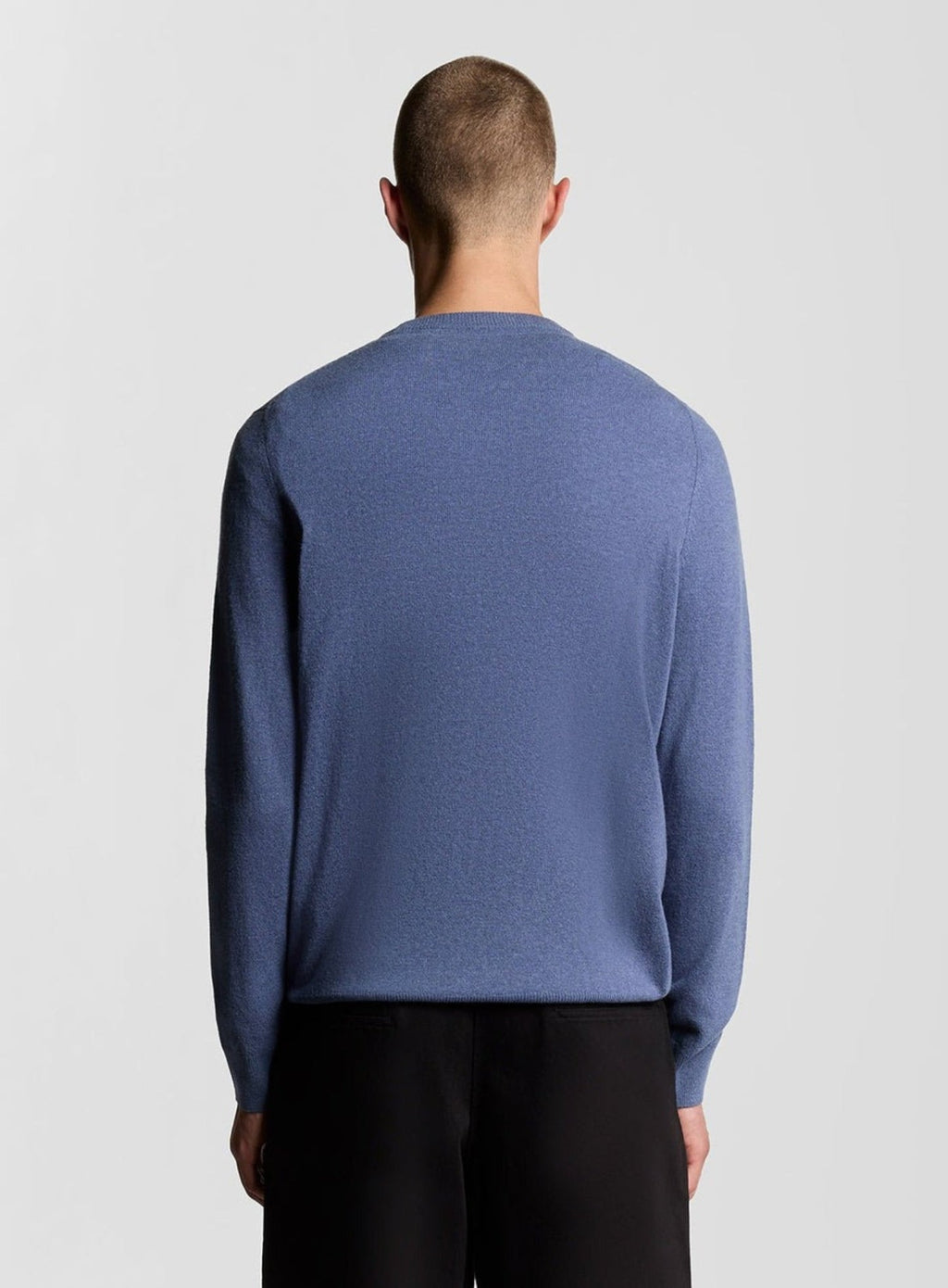 LYLE & SCOTT Lambswool Blend Crew Neck Jumper Graystone Marl