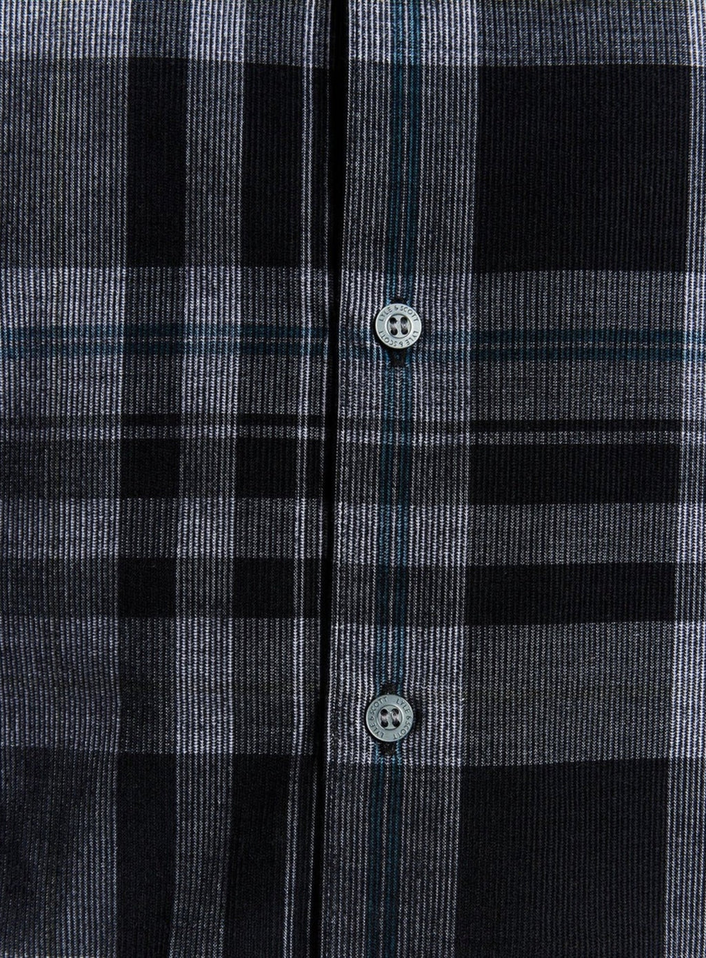 LYLE & SCOTT Tartan Corduroy Shirt Jet Black/ White