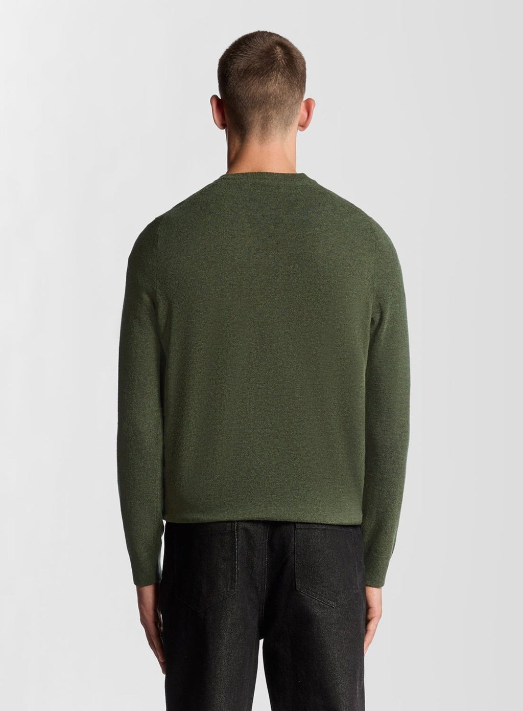 LYLE & SCOTT Lambswool Blend Crew Neck Jumper Deep Depths Marl