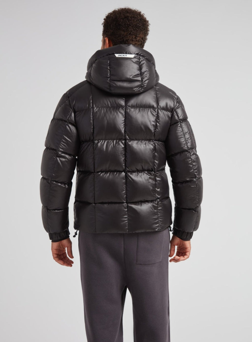 JACK1T EZ Boxed Puffer Racer Jacket Lux Black