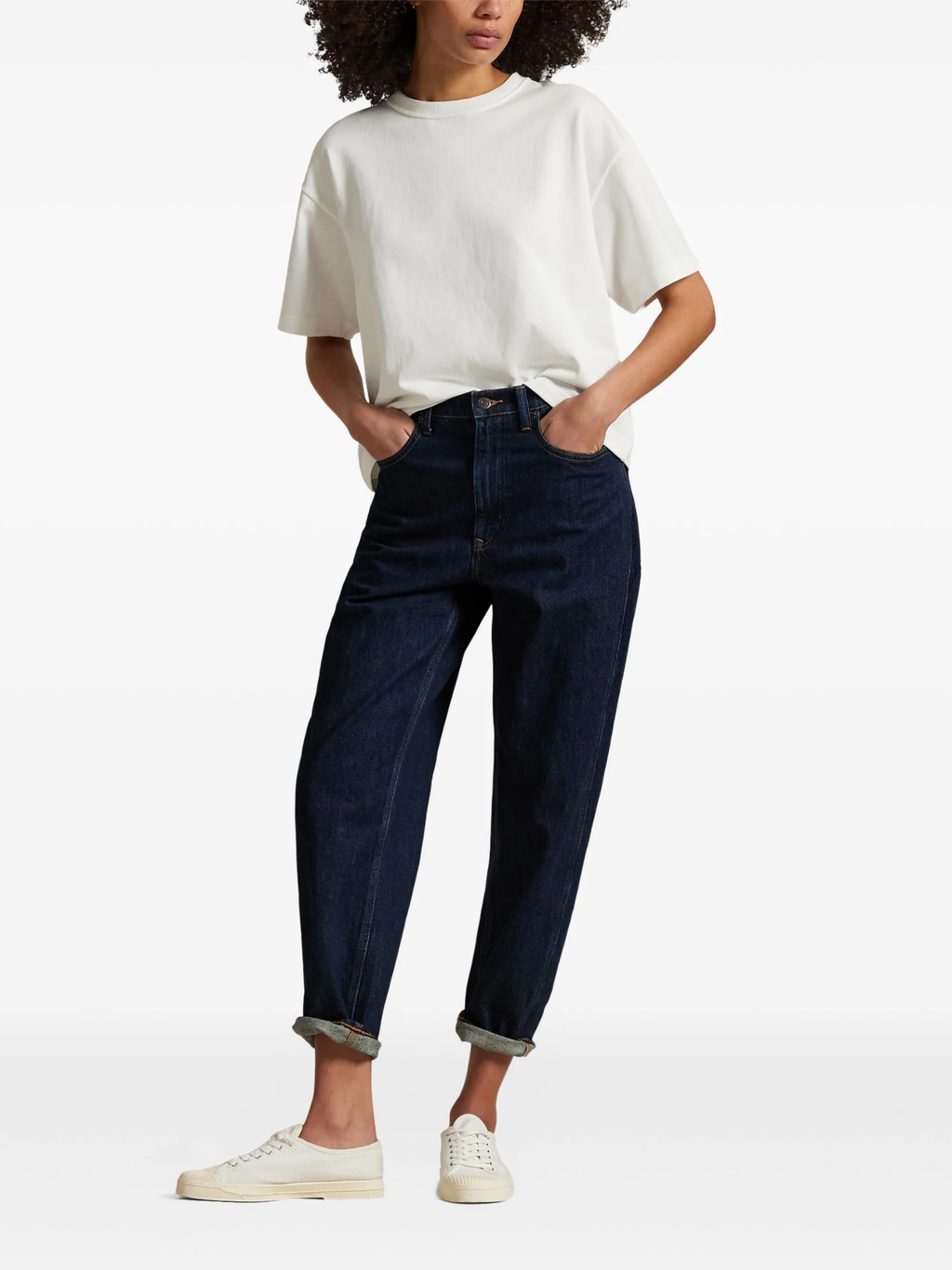 RALPH LAUREN WOMEN Curved Tapered Jeans Kelilah Wash
