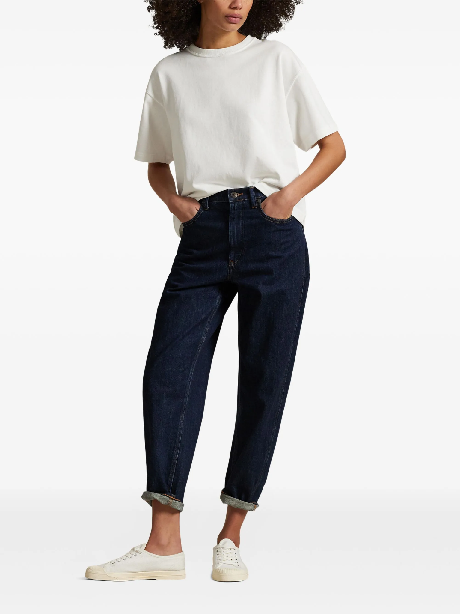 RALPH LAUREN WOMEN Curved Tapered Jeans Kelilah Wash