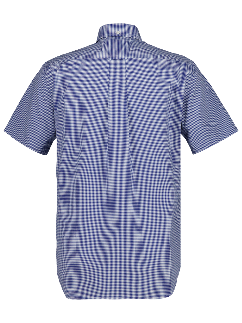 GANT Regular Fit Classic Gingham Poplin Short Sleeve Shirt College Blue