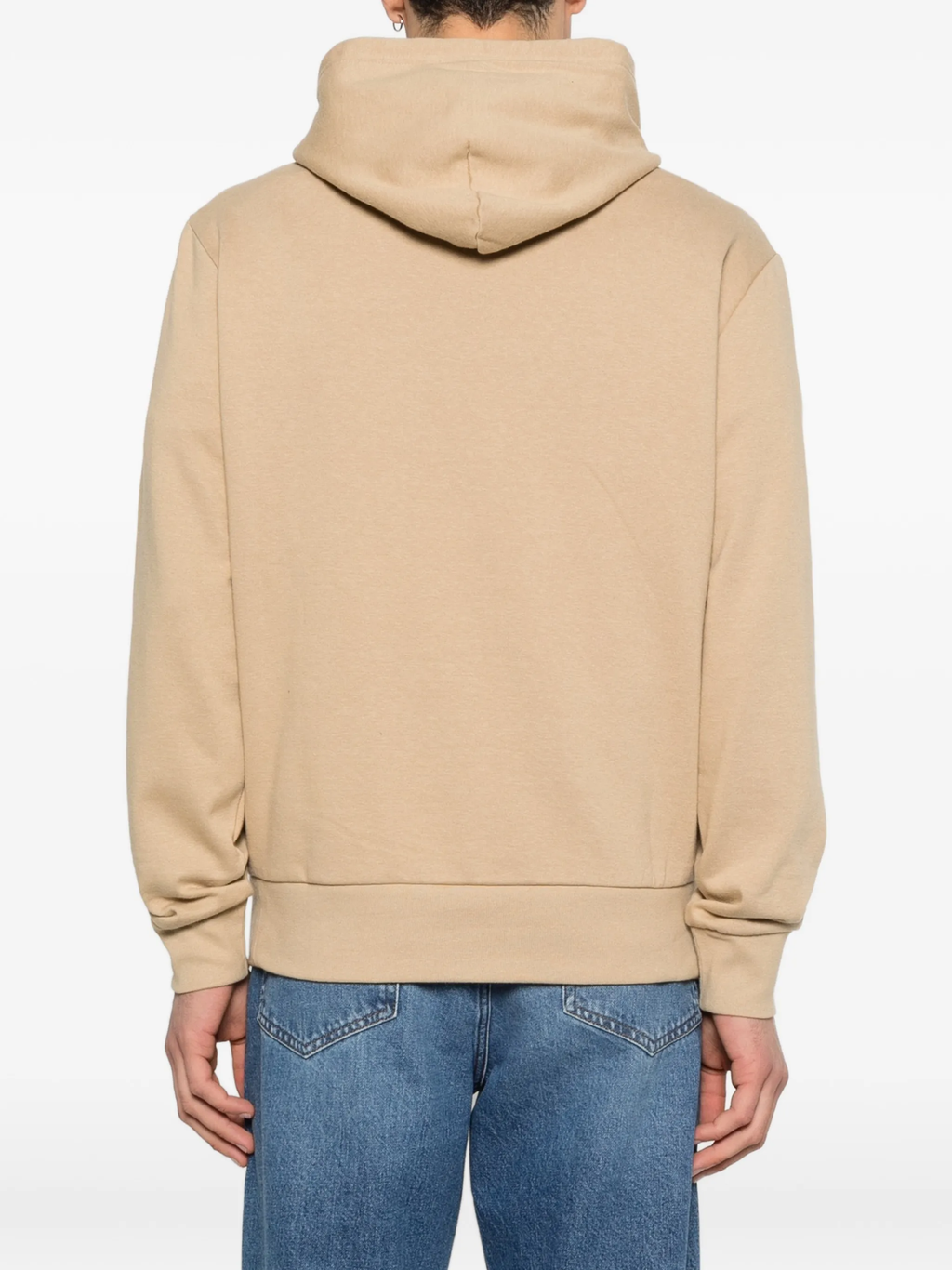 RALPH LAUREN Logo Fleece Hoodie Vintage Khaki