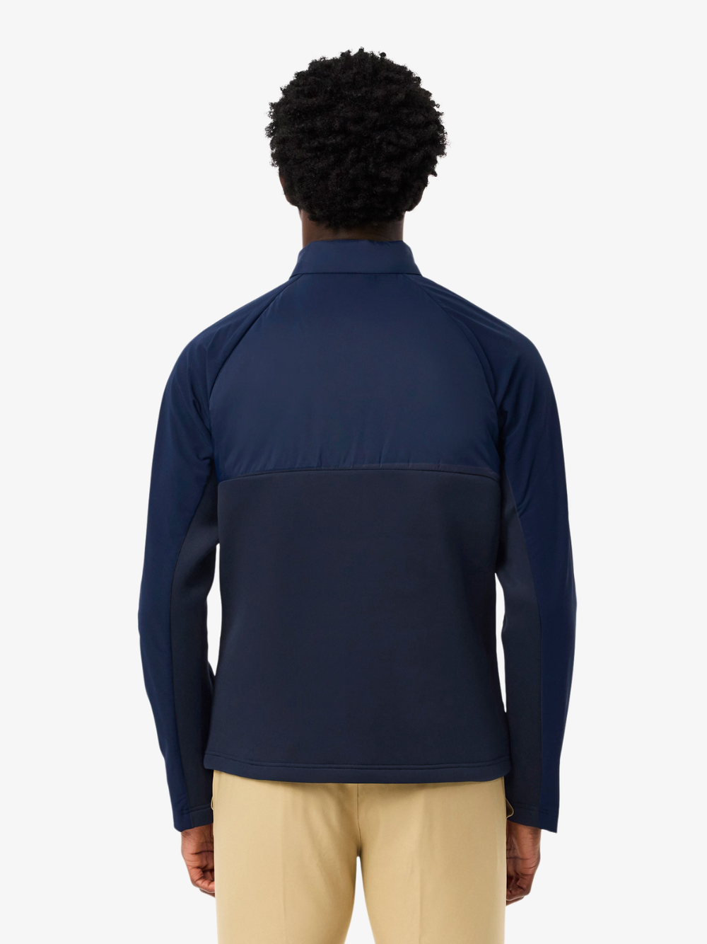 LACOSTE High Neck Quilted Golf Jacket Navy
