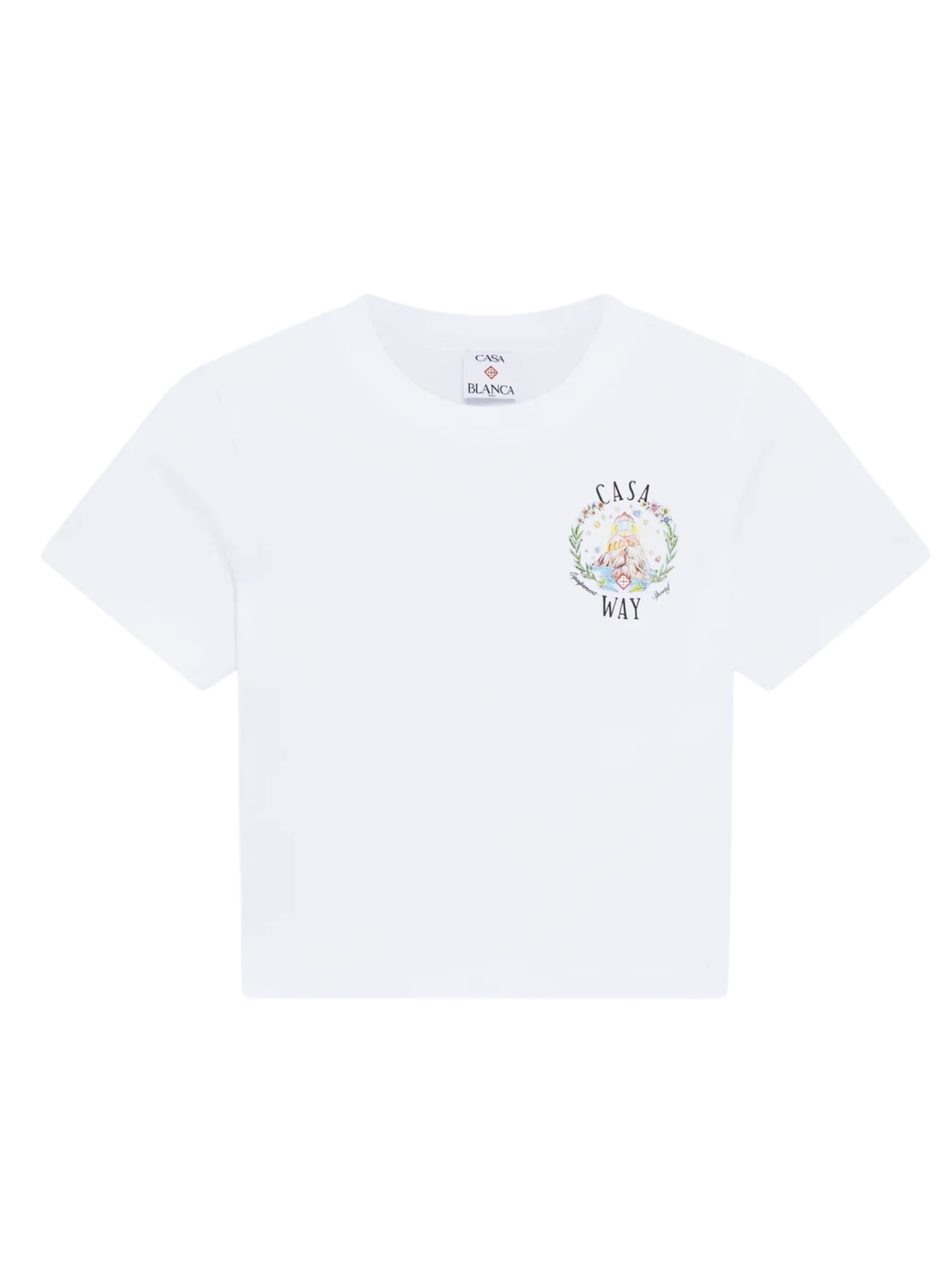 CASABLANCA WOMEN Casa Way Baby Short Sleeve T‑Shirt White