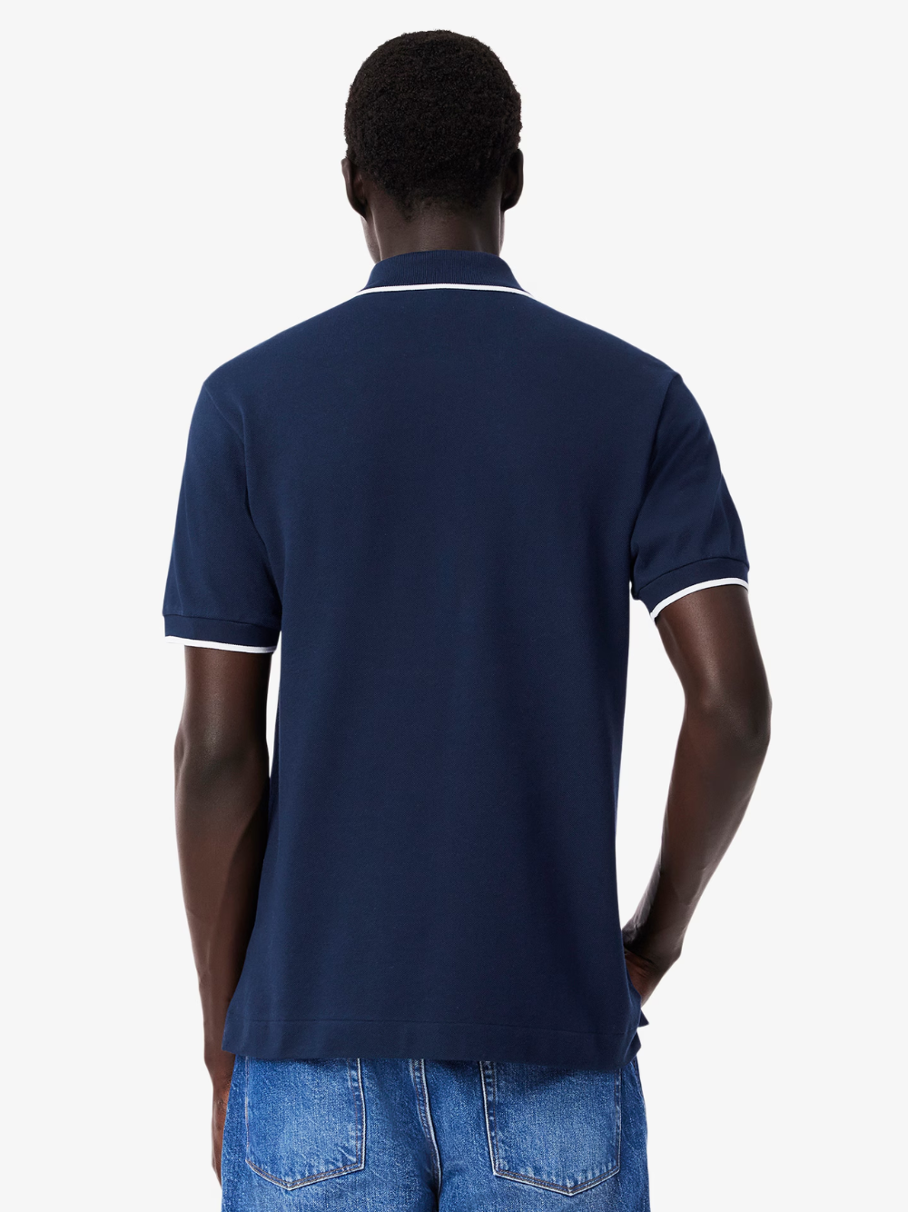 LACOSTE Classic Fit Pocket Accent L.12.12 Polo Shirt Navy/White