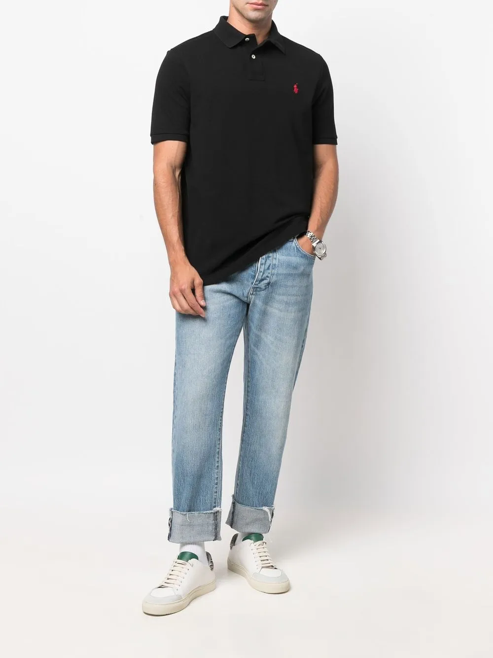 RALPH LAUREN The Iconic Mesh Polo Shirt Polo Black