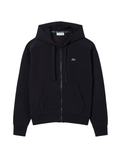 LACOSTE WOMEN Zipped Piqué Hoodie Navy Blue