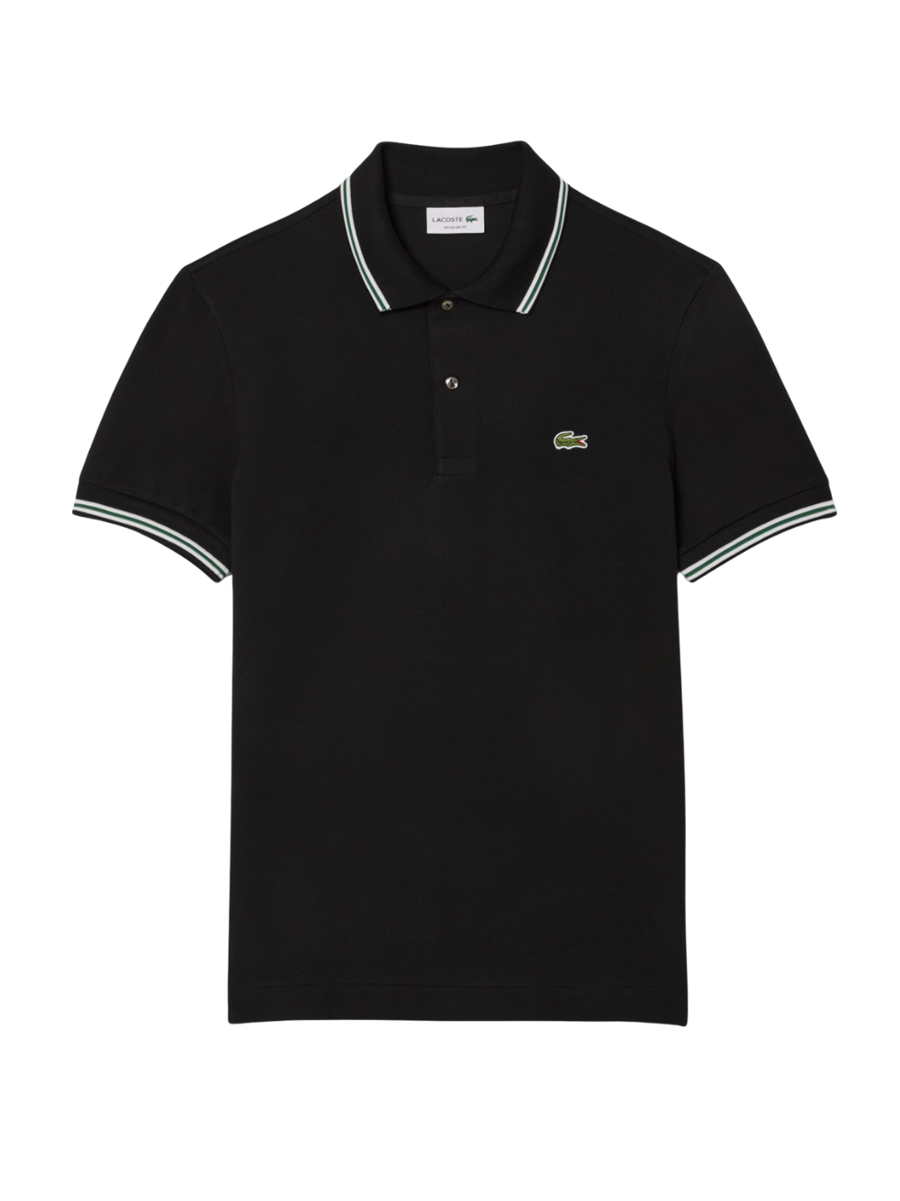 LACOSTE Regular Fit Trim Accent L.12.12 Polo Shirt Black