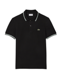 LACOSTE Regular Fit Trim Accent L.12.12 Polo Shirt Black