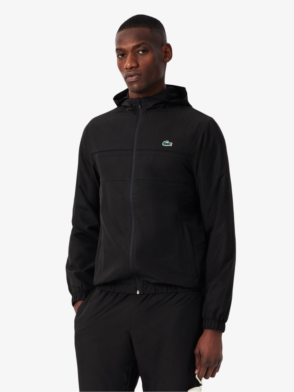 LACOSTE Diamond Taffeta Sport Tracksuit Black