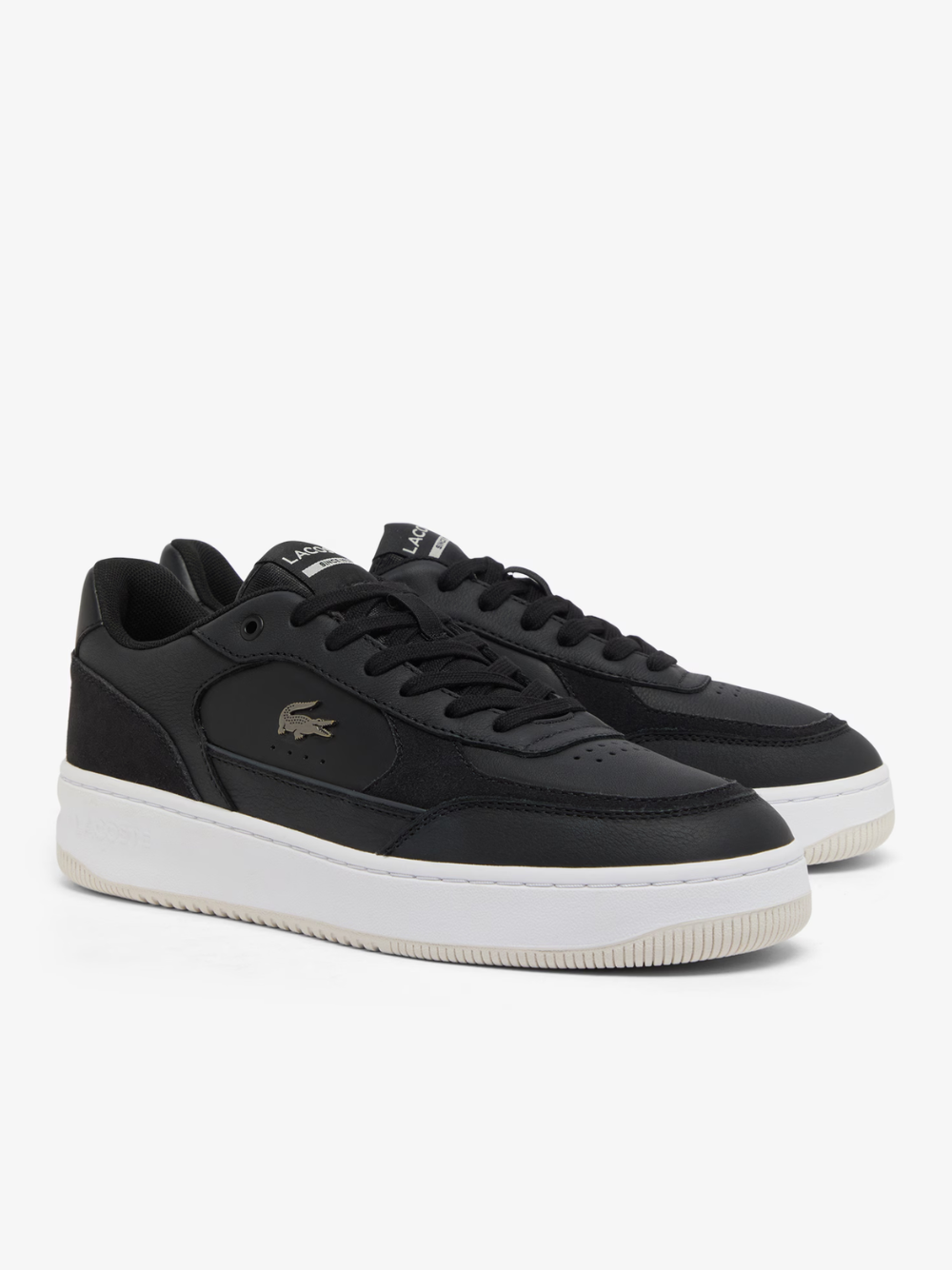 LACOSTE L001 Ace Leather Sneakers Black/White