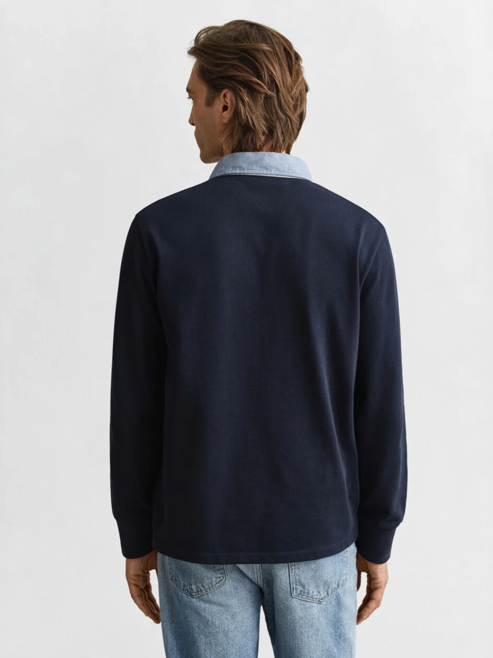 GANT Chambray Collar Heavy Rugger Evening Blue