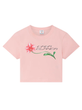 CASABLANCA WOMEN Orchid Logo Cropped Baby Tee Pink