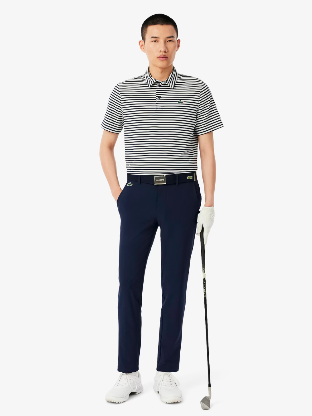 LACOSTE Slim Fit Water-Repellent Thermal Golf Pants Midnight Blue