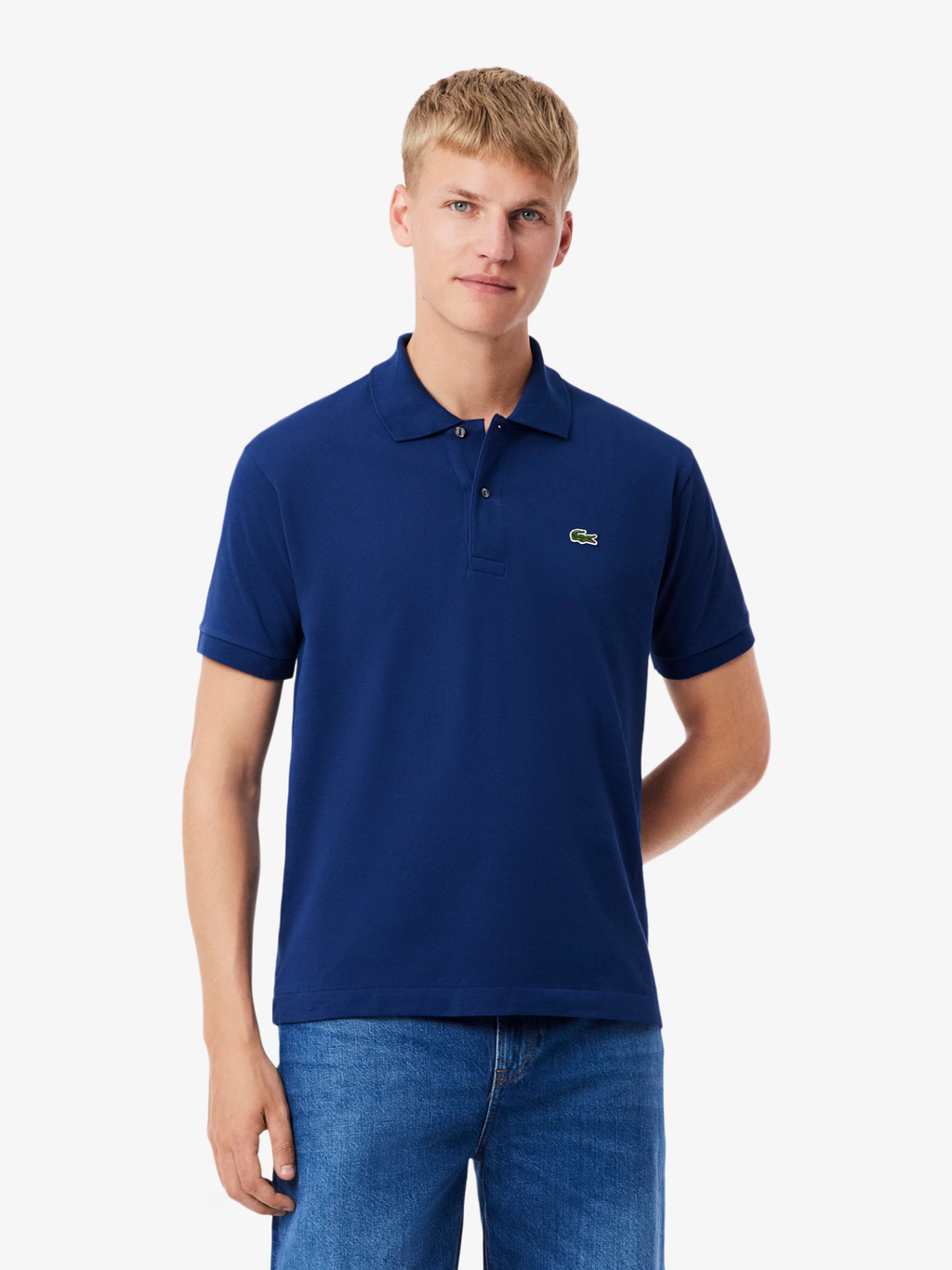 LACOSTE Classic Fit L.12.12 Original Polo Shirt Navy Blue