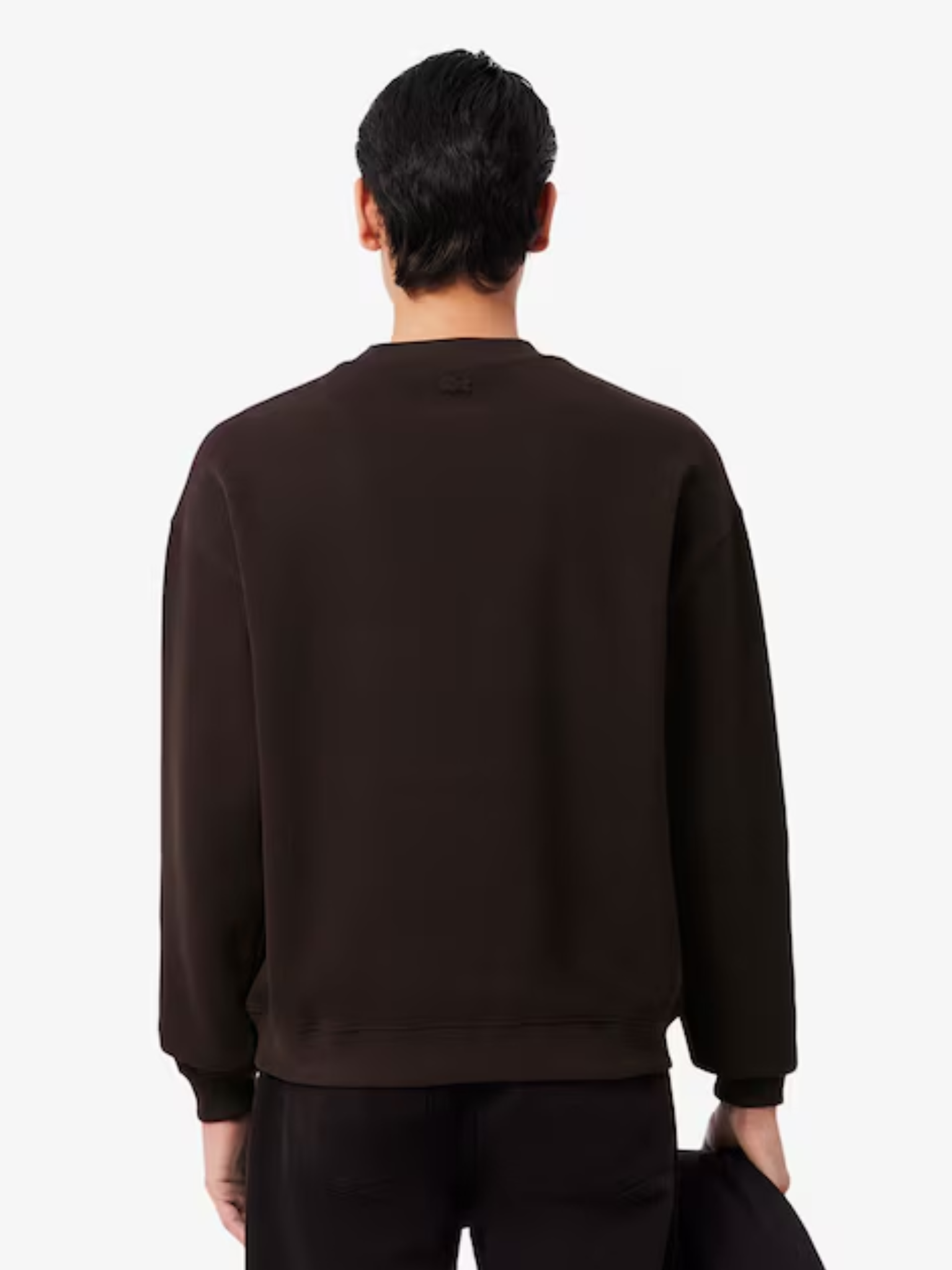 LACOSTE Double Face Piqué Badge Sweatshirt Brown