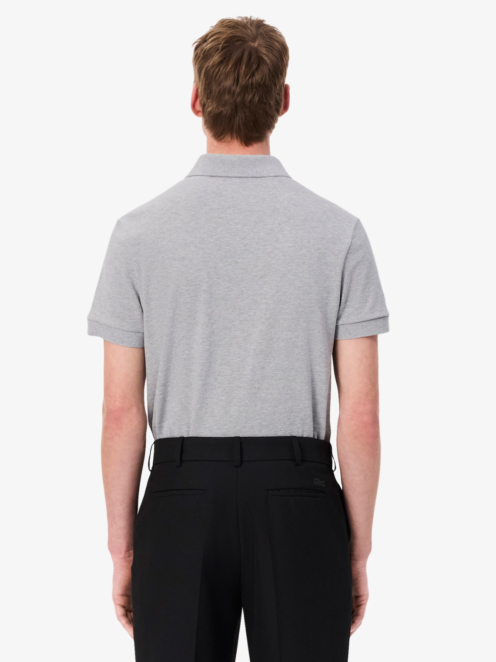 LACOSTE Regular Fit Paris Stretch Piqué Polo Shirt Grey