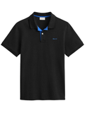 GANT Contrast Piqué Polo Shirt Black