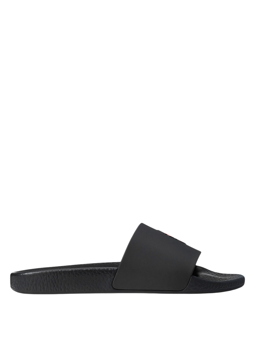 RALPH LAUREN Signature Pony Slides Black/Red