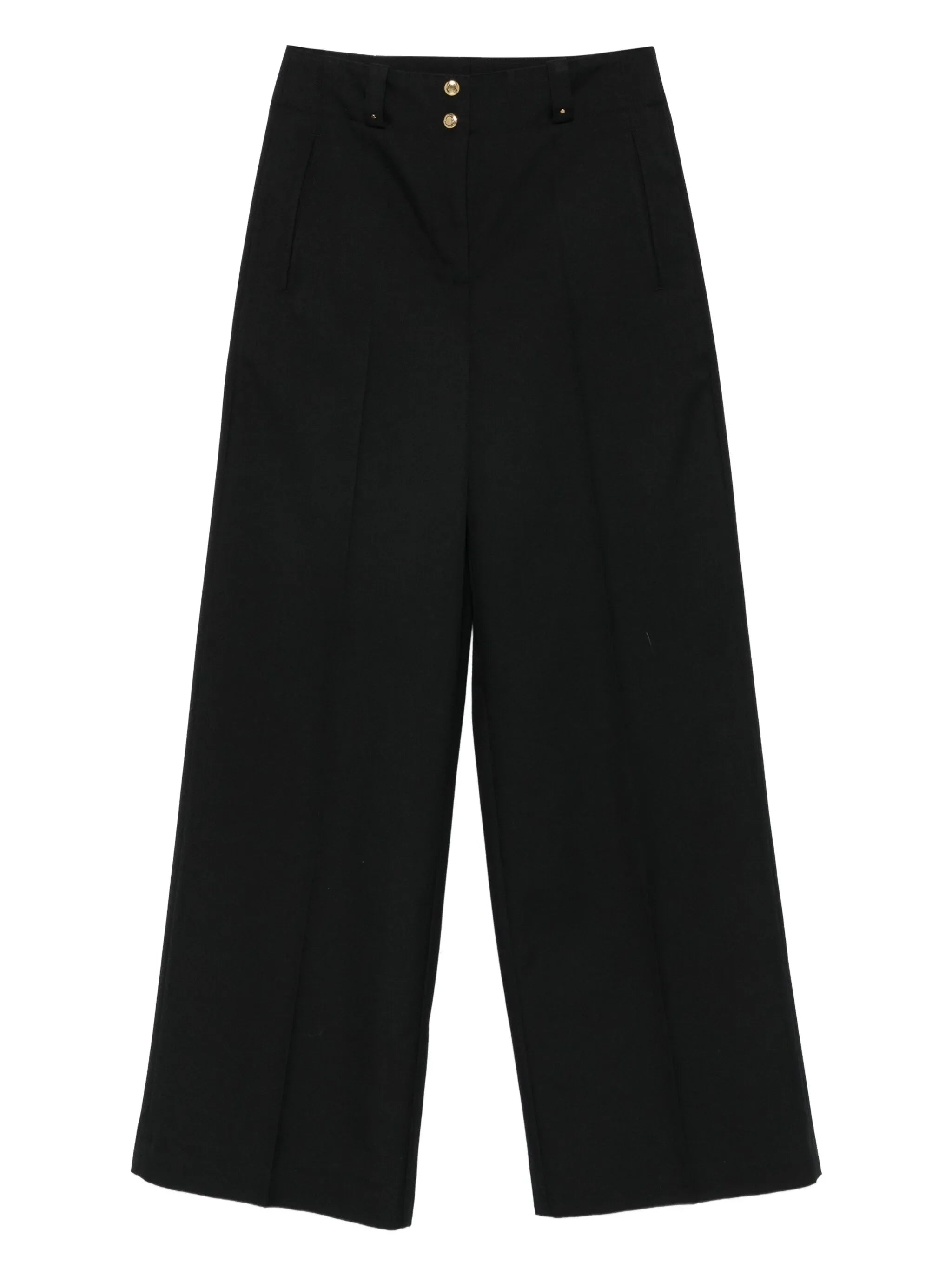 MONCLER WOMEN Pleated Wide Leg Trousers Black