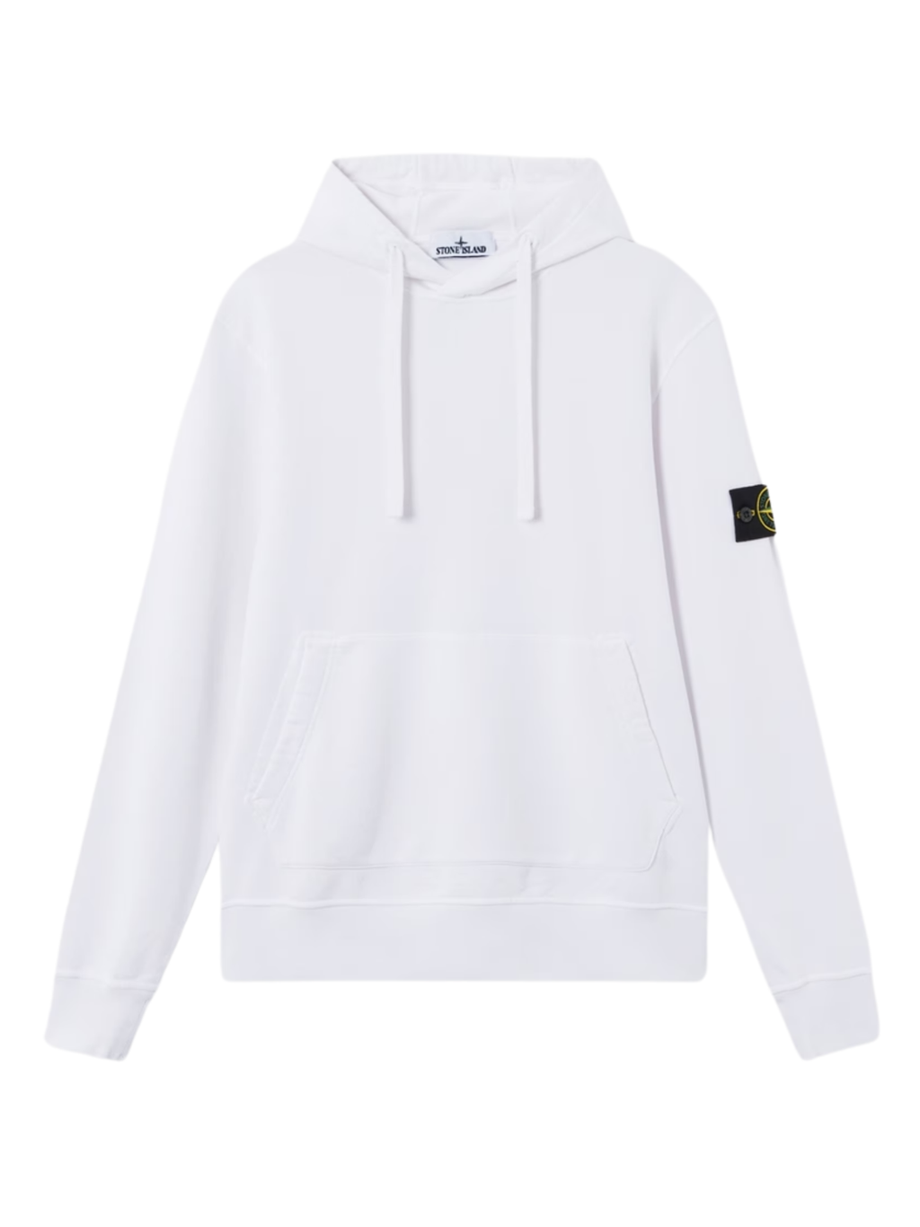 STONE ISLAND Kangaroo Pocket Hoodie White