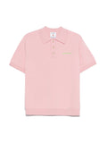 CASABLANCA Double Face Short Sleeve Polo Shirt Pink