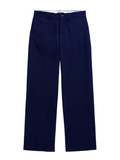 RALPH LAUREN WOMEN Chino Wide-Leg Trousers Newport Navy