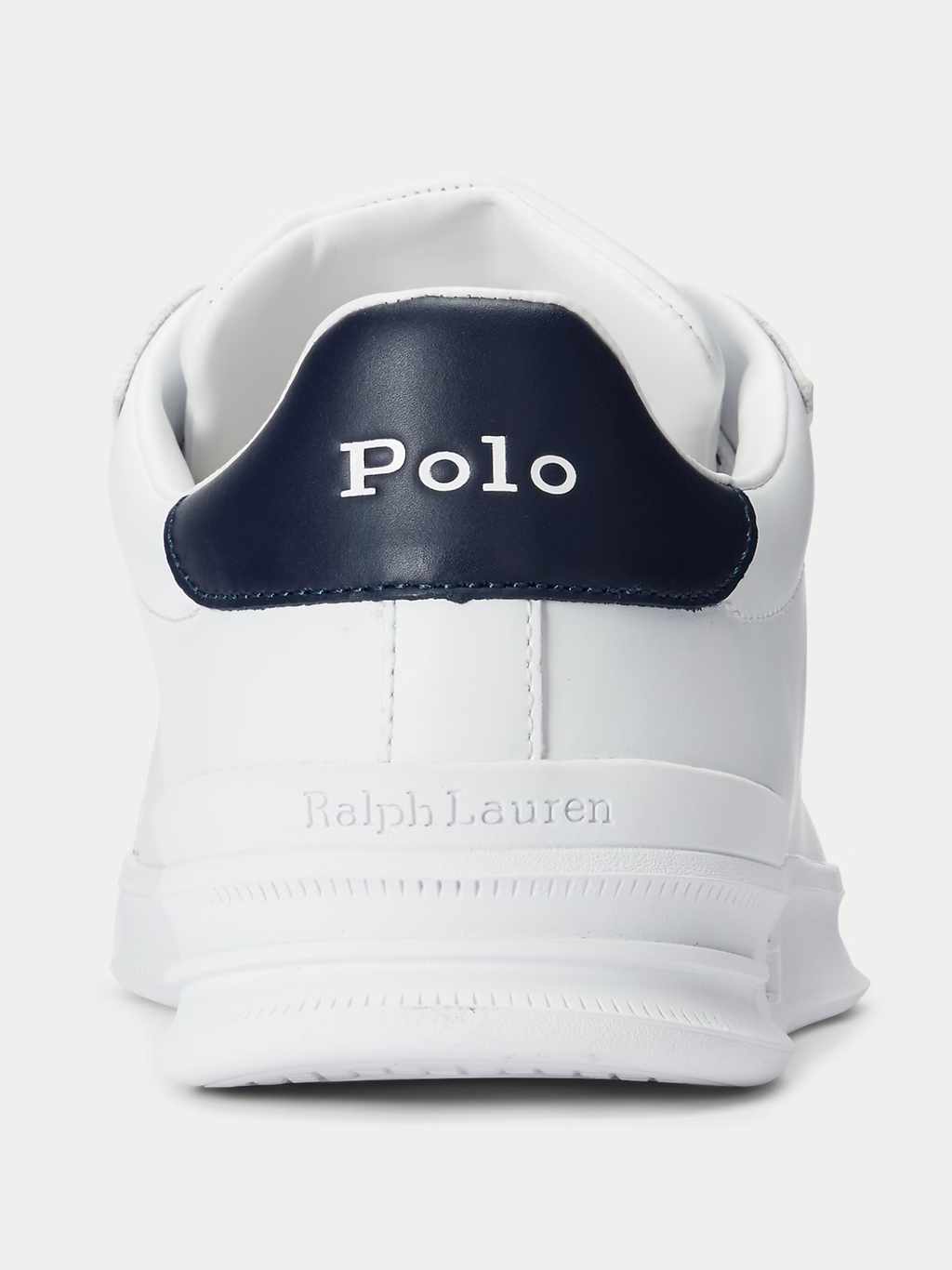 RALPH LAUREN Heritage Court II Leather Sneakers White/Newport Navy