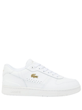 LACOSTE WOMEN T-Clip Set Leather Sneakers White/Gold