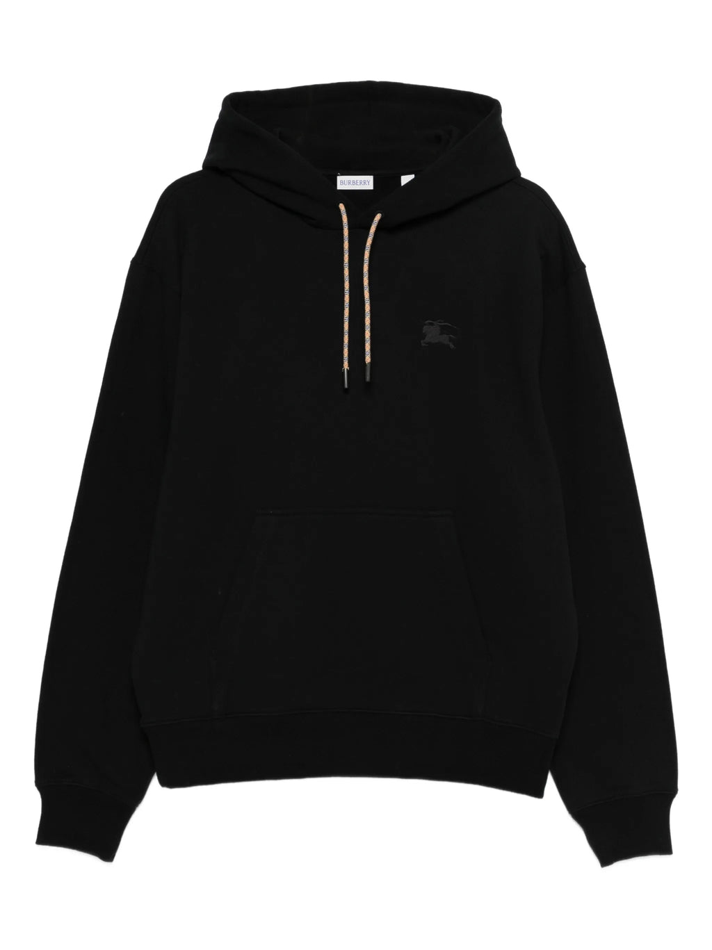 BURBERRY Reilly Check Cotton Hoodie Black