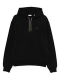 BURBERRY Reilly Check Cotton Hoodie Black