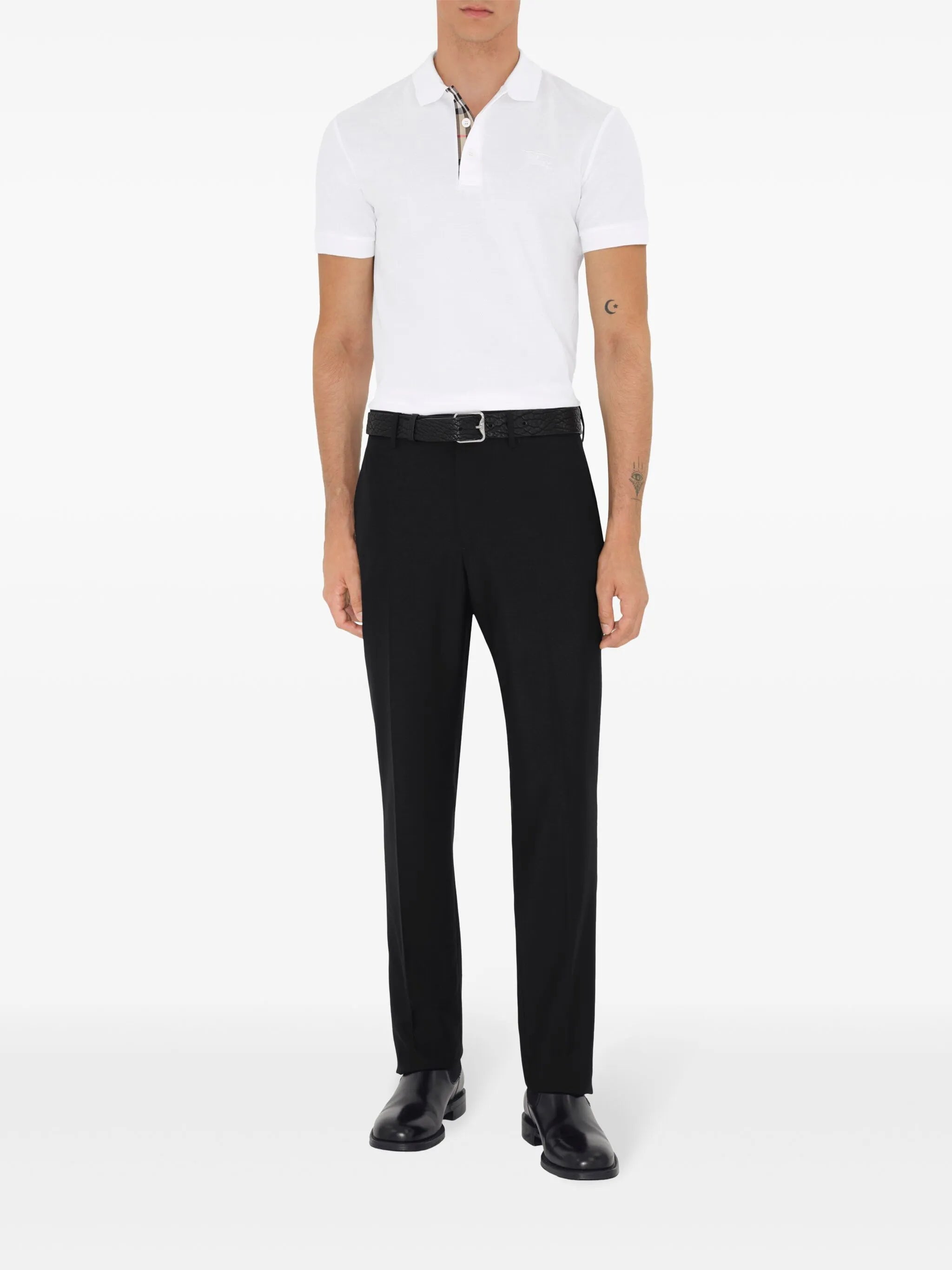 BURBERRY Cotton EKD Polo Shirt White